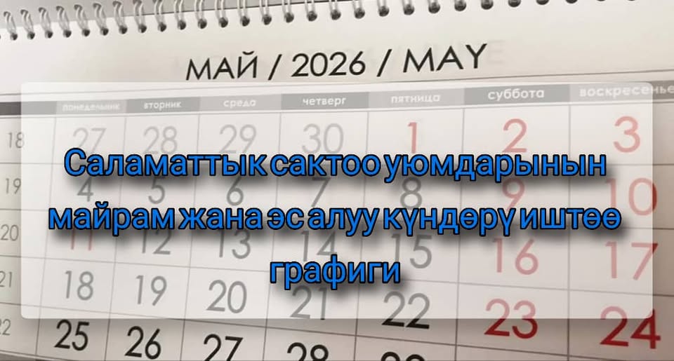 Майрам жана эс алуу күндөрүндө республиканын саламаттык сактоо уюмдарынын иштеши